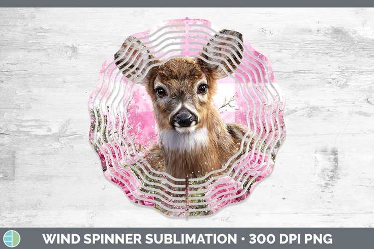 Deer Animals Checker Valentine Wind Spinner Sublimation Desi