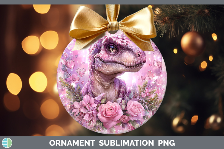 Dinosaur Animals Checker Valentine Ornament Sublimation Desi