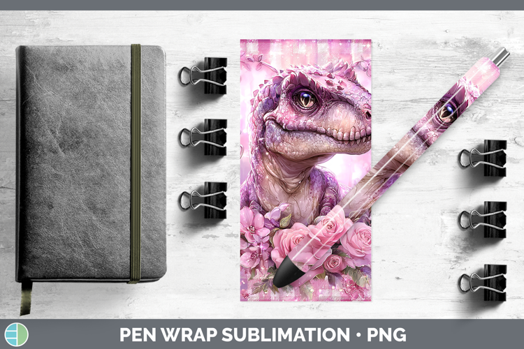 Dinosaur Animals Checker Valentine Pen Wrap Sublimation Desi