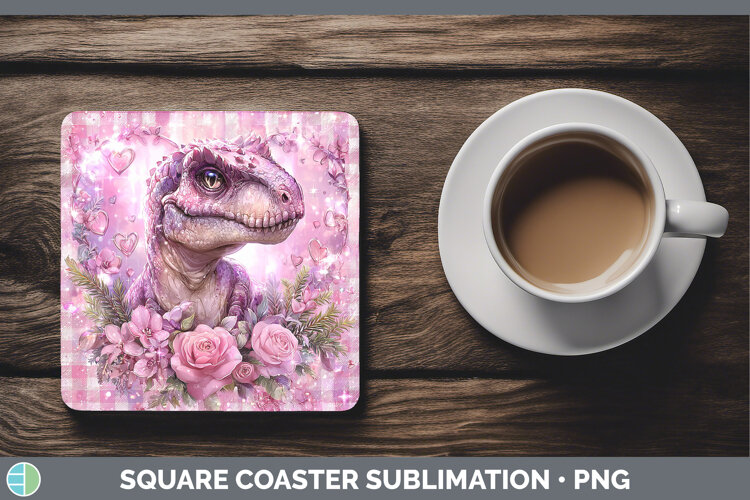 GorgeousAnimals Checker Valentine Square Coaster design.