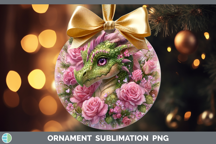 Dragon Animals Checker Valentine Ornament Sublimation Design