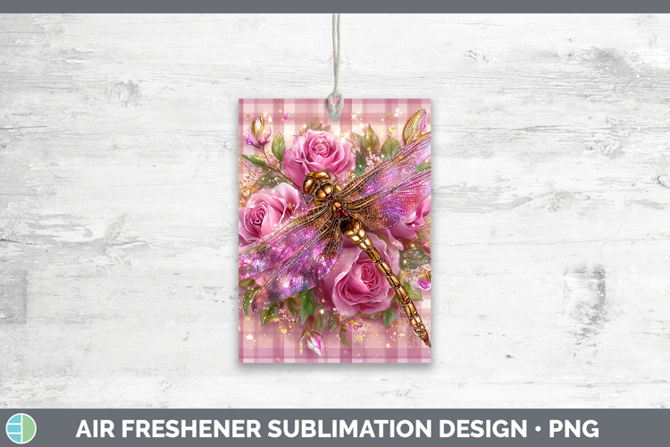 Dragonfly Animals Checker Valentine Air Freshener Sublimatio