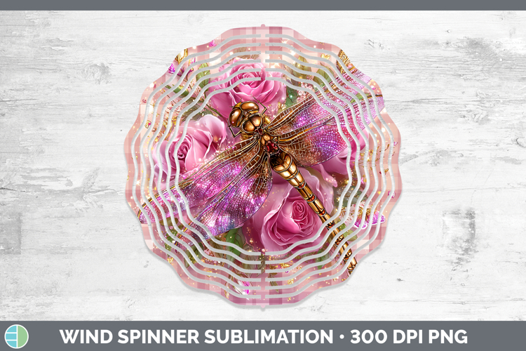 Dragonfly Animals Checker Valentine Wind Spinner Sublimation
