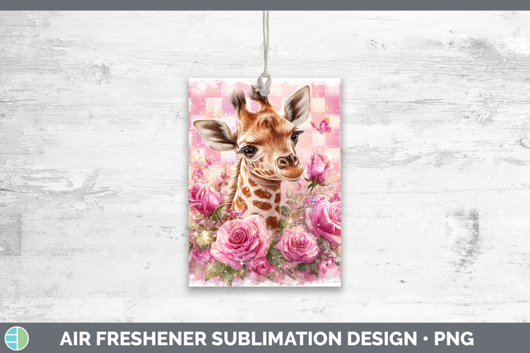 Giraffe Animals Checker Valentine Air Freshener Sublimation