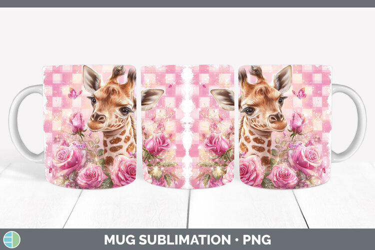 GorgeousAnimals Checker Valentine Mug Wrap design.