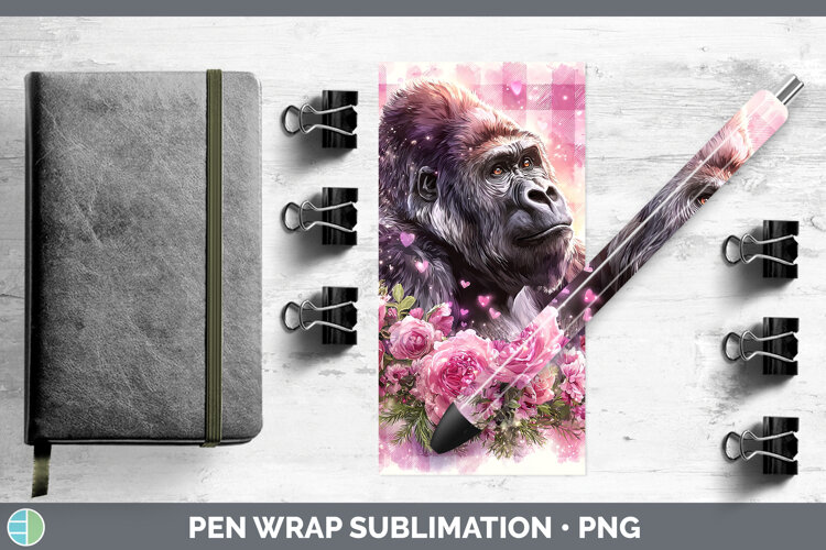 GorgeousAnimals Checker Valentine Pen Wrap design.