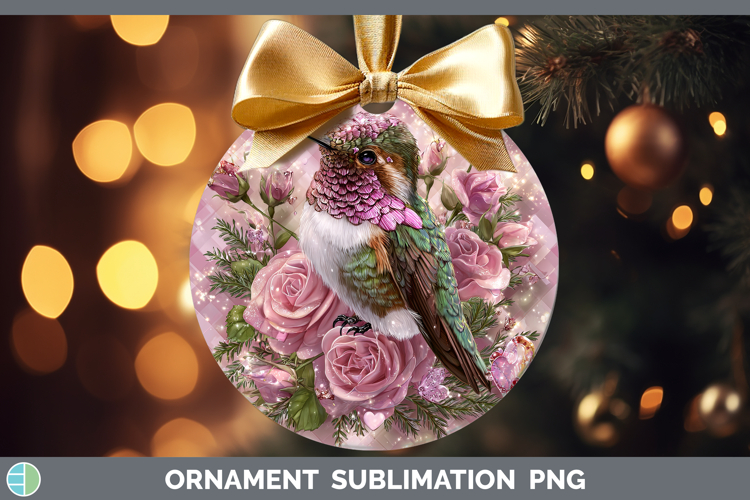 Hummingbird Animals Checker Valentine Ornament Sublimation D