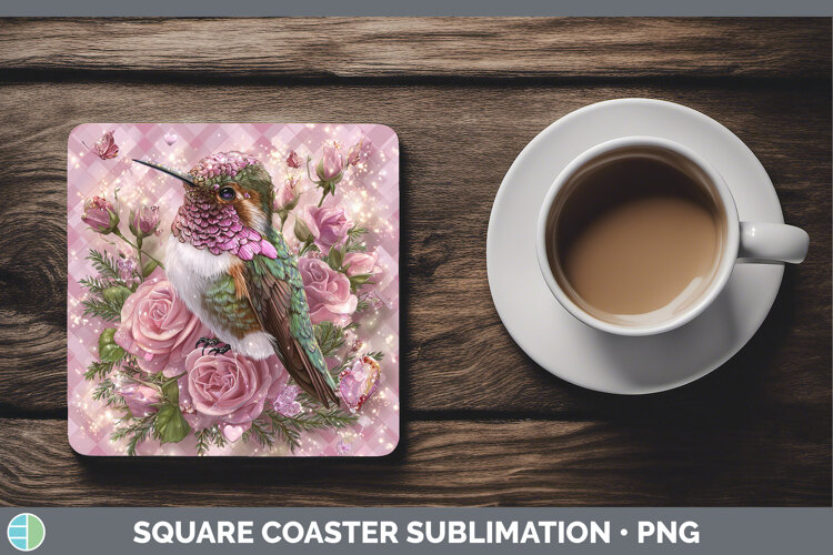 GorgeousAnimals Checker Valentine Square Coaster design.