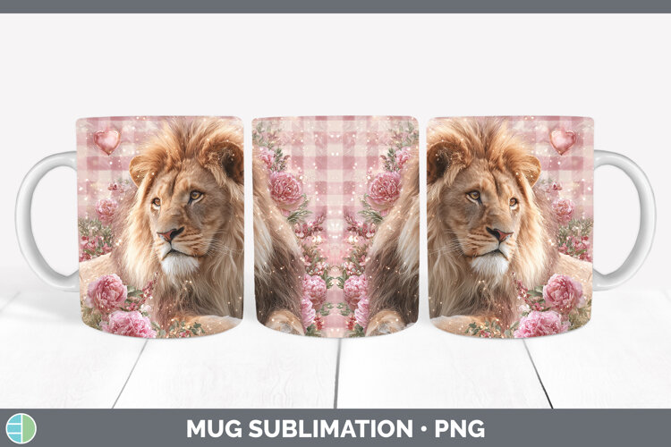 GorgeousAnimals Checker Valentine Mug Wrap design.