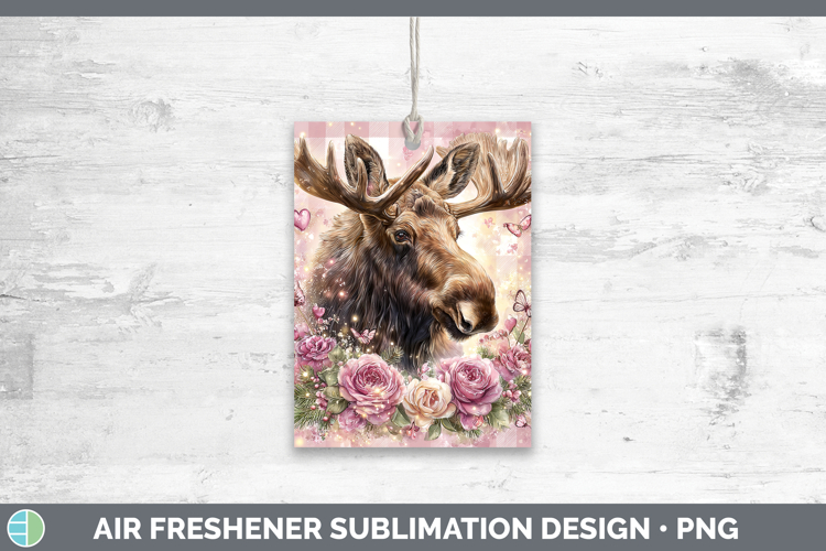 Moose Animals Checker Valentine Air Freshener Sublimation De