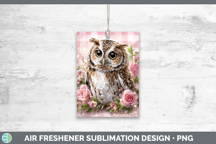 Owl Animals Checker Valentine Air Freshener Sublimation Desi