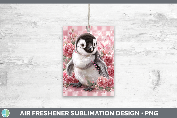 Penguin Animals Checker Valentine Air Freshener Sublimation