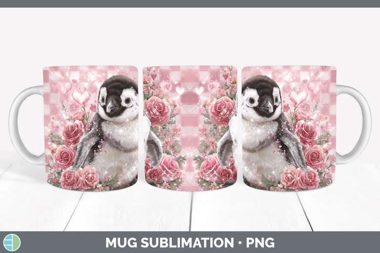 GorgeousAnimals Checker Valentine Mug Wrap design.
