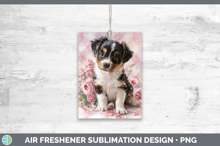 Puppy Animals Checker Valentine Air Freshener Sublimation De