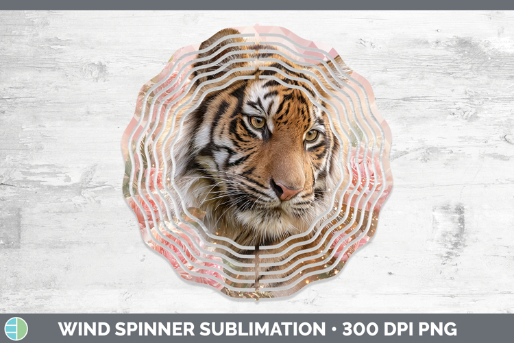 Tiger Animals Checker Valentine Wind Spinner Sublimation Des