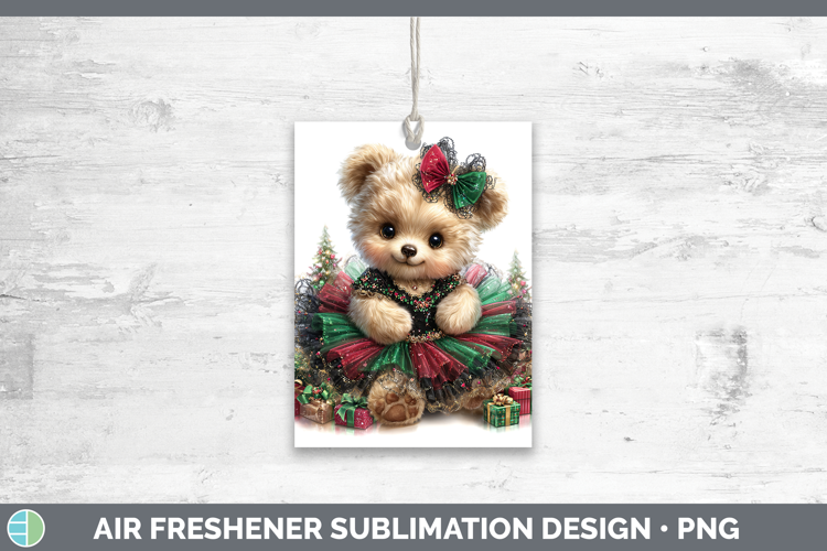 Animals Christmas Bear Air Freshener Sublimation Car Freshen