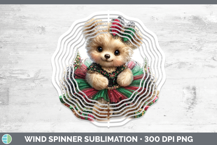 Animals Christmas Bear Wind Spinner Sublimation Spinner Desi