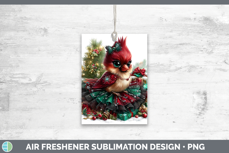 Animals Christmas Cardinal Air Freshener Sublimation Car Fre