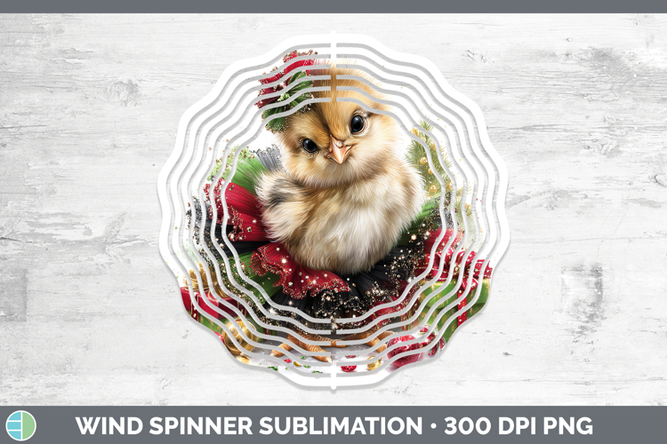 Animals Christmas Chicken Wind Spinner Sublimation Spinner D