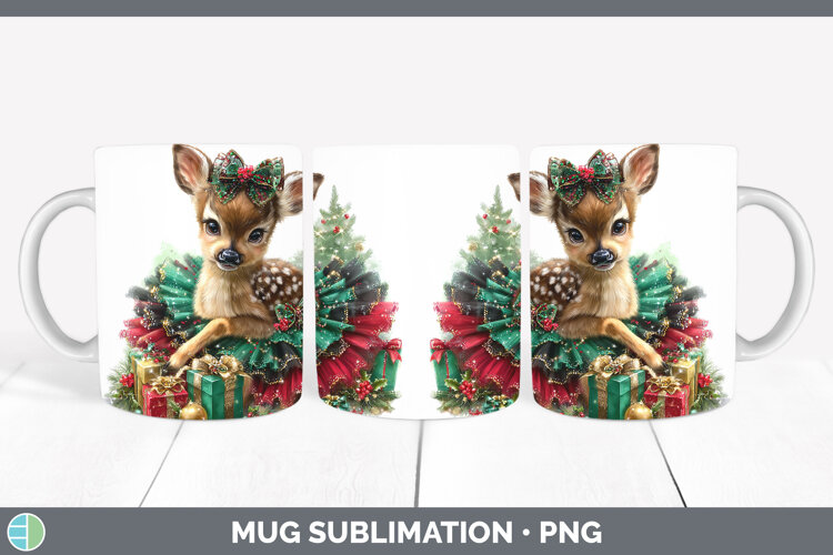 GorgeousAnimals Christmas Mug Wrap design.