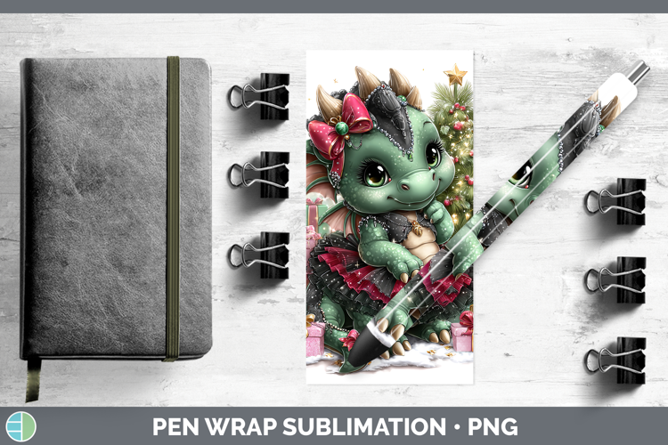Animals Christmas Dragon Pen Wrap Sublimation Pen Designs
