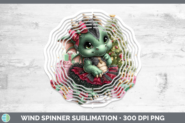 Animals Christmas Dragon Wind Spinner Sublimation Spinner De