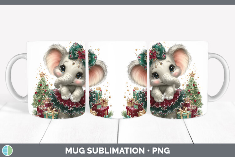 GorgeousAnimals Christmas Mug Wrap design.