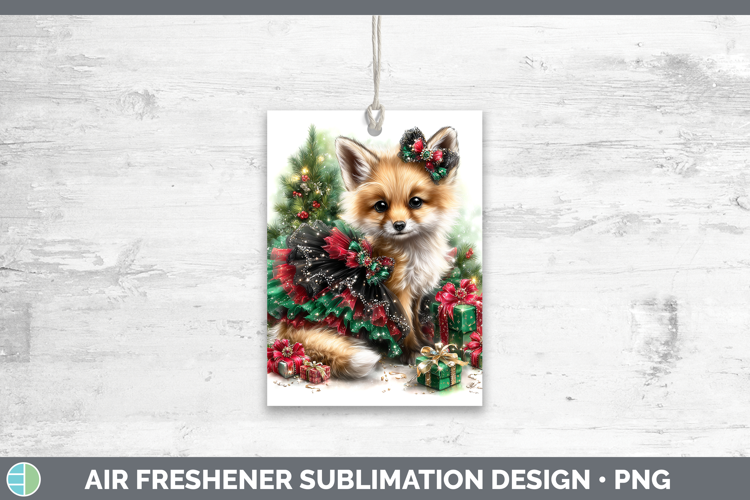 Animals Christmas Fox Air Freshener Sublimation Car Freshene