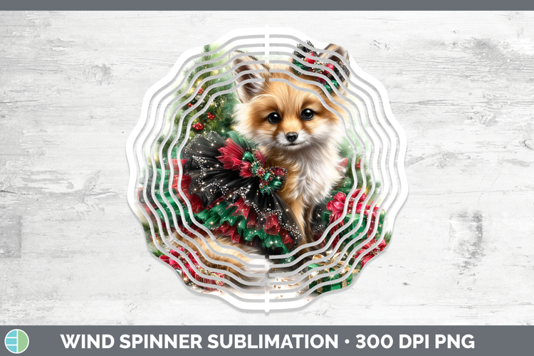 Animals Christmas Fox Wind Spinner Sublimation Spinner Desig