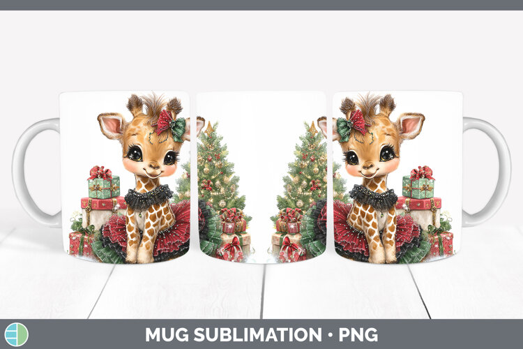 GorgeousAnimals Christmas Mug Wrap design.