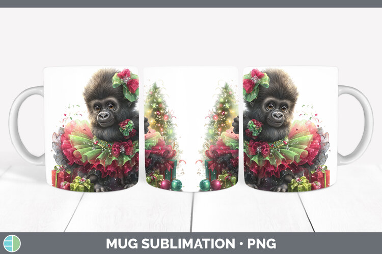 GorgeousAnimals Christmas Mug Wrap design.