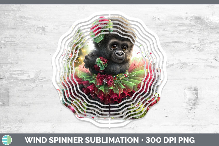 GorgeousAnimals Christmas Wind Spinner design.