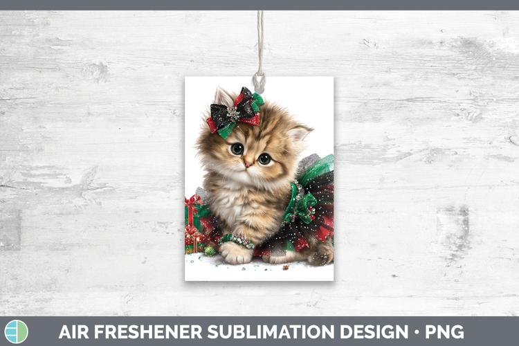 Animals Christmas Kitten Air Freshener Sublimation Car Fresh