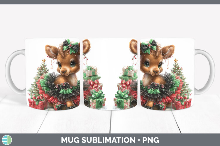 GorgeousAnimals Christmas Mug Wrap design.