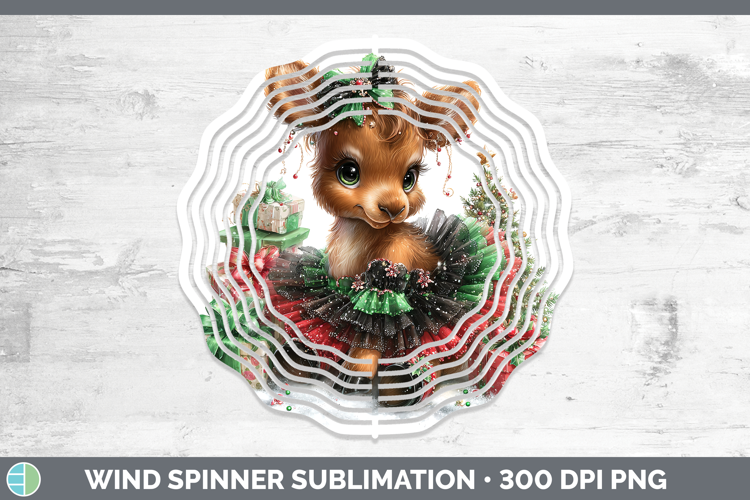 Animals Christmas Moose Wind Spinner Sublimation Spinner Des