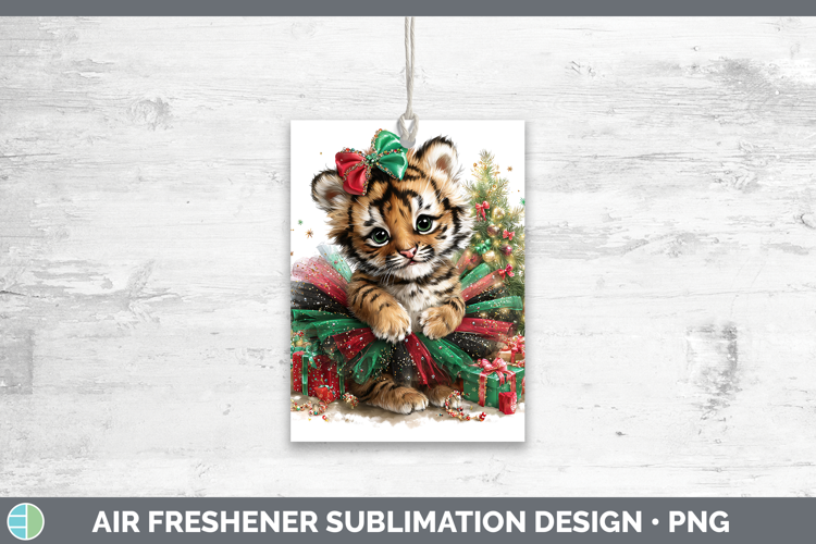 Animals Christmas Tiger Air Freshener Sublimation Car Freshe