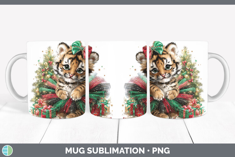 GorgeousAnimals Christmas Mug Wrap design.