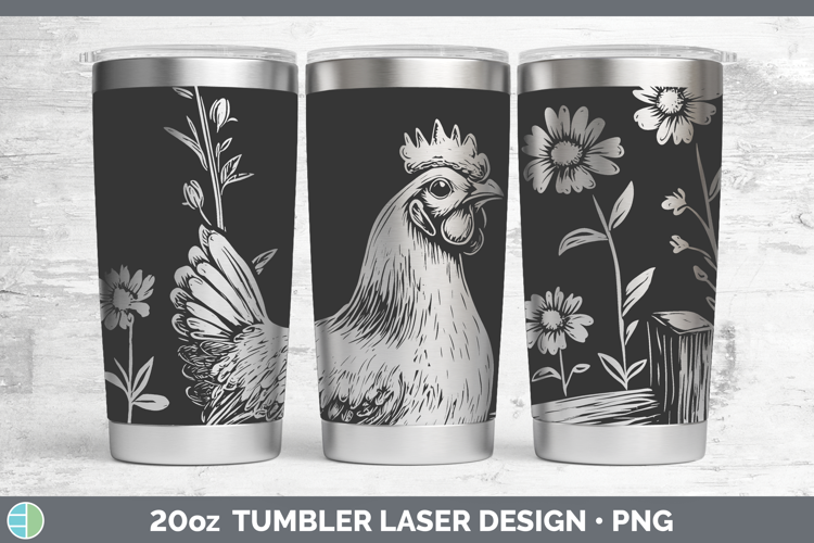 Chicken Animals Cottage Laser 20oz Tumbler Sublimation Desig