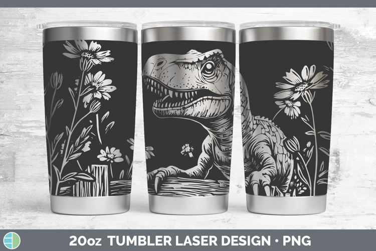 Dinosaur Animals Cottage Laser 20oz Tumbler Sublimation Desi