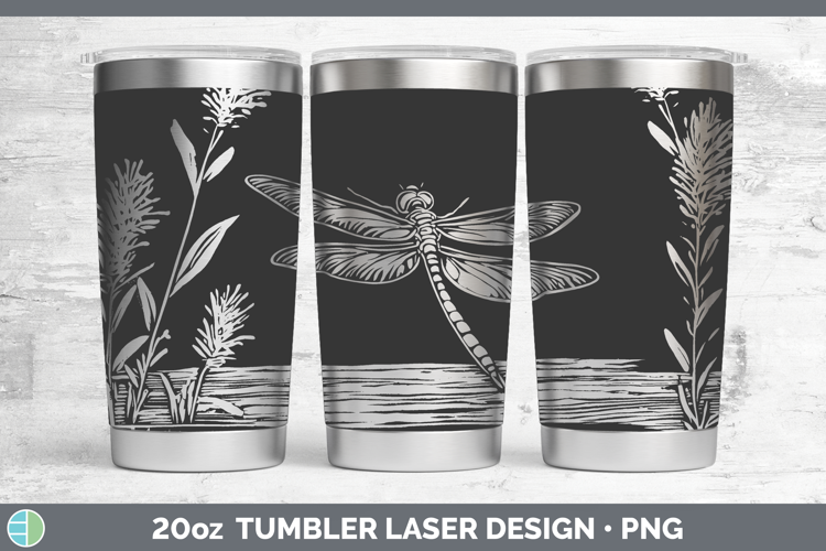 Dragonfly Animals Cottage Laser 20oz Tumbler Sublimation Des