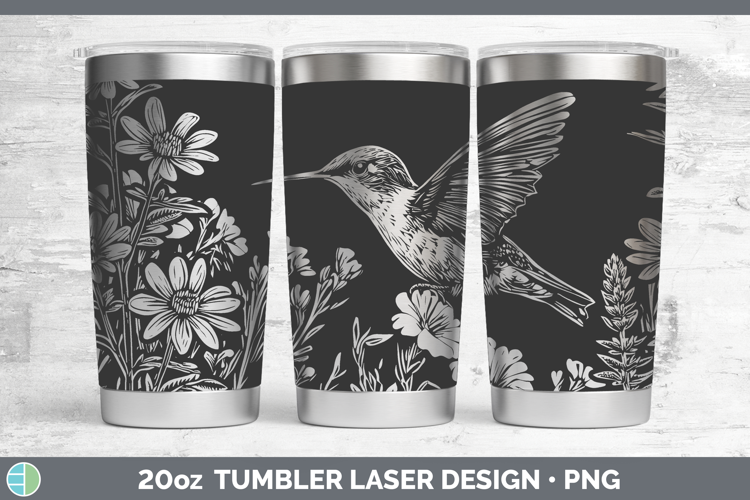 Hummingbird Animals Cottage Laser 20oz Tumbler Sublimation D