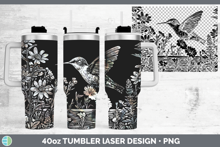 Hummingbird Animals Cottage Laser 40oz Tumbler Sublimation D