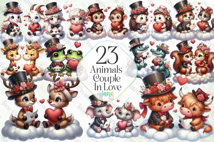 Animals Couple In Love Sublimation