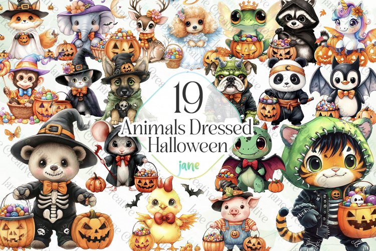 Animals Dressed Halloween Sublimation