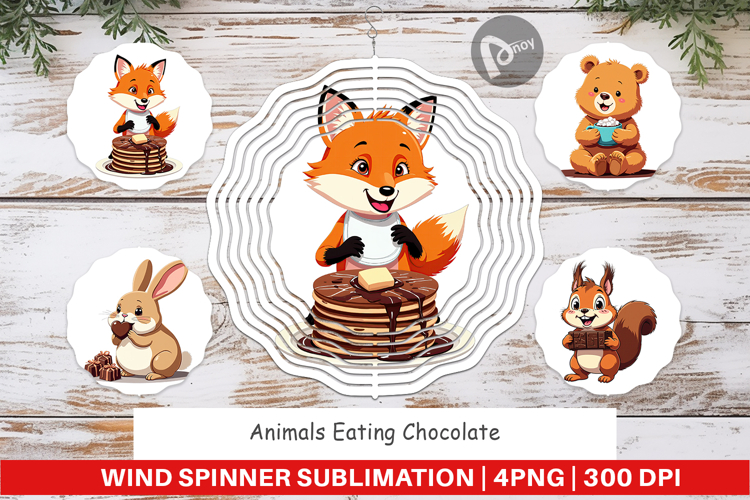 Wind Spinner Chocolate Animals