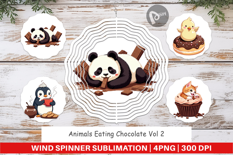 Wind Spinner Chocolate Animals