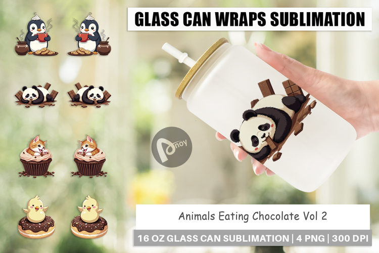 Glass Can Chocolate Animals