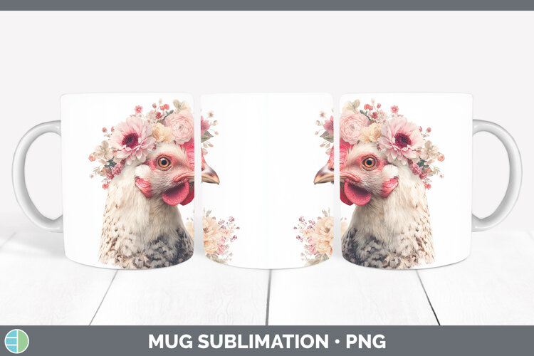 GorgeousAnimals Floral Crown Mug Wrap design.