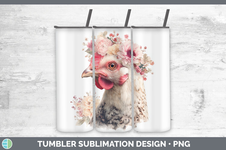 GorgeousAnimals Floral Crown Tumbler design.