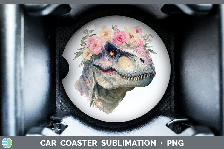 GorgeousAnimals Floral Crown Car Coaster design.